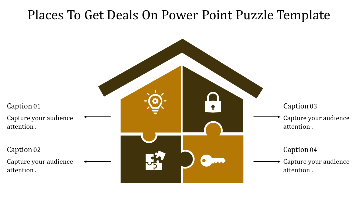 Free - Creative PowerPoint Puzzle Template In House Model